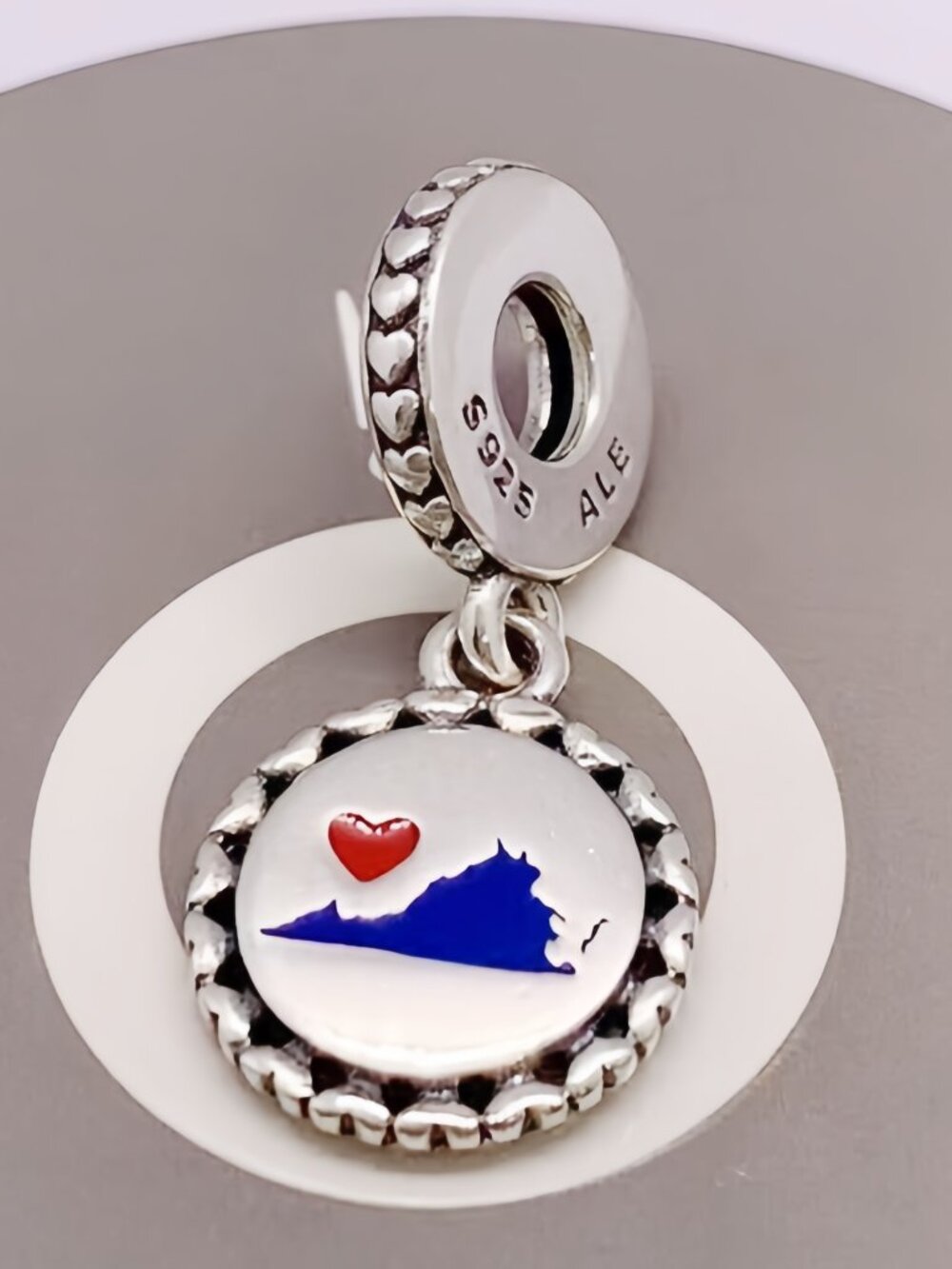 Pandora Virginia Lovers USA Travel Destination Dangle Charm Pendant